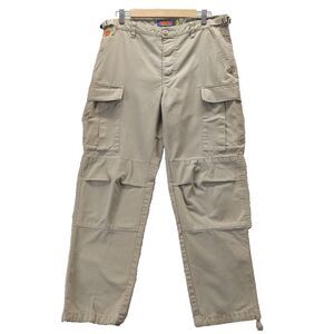Empyre Pants Mens 32x28 Khaki Utility Pockets Adjustable Waist Workwear Cargo